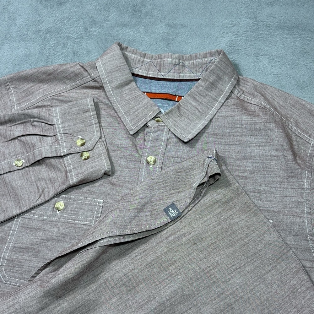 The North Face Button Shirt Mens XL Heavy Roll Tab Gorpcore Outdoors Hiking